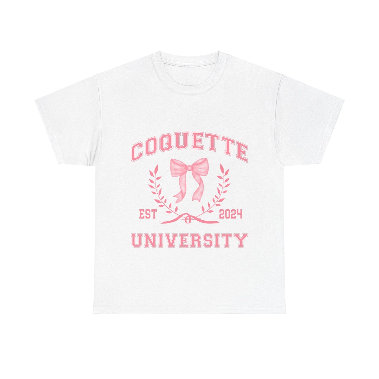 Coquette University Heavy Cotton Tee - Stylish College Shirt for Students