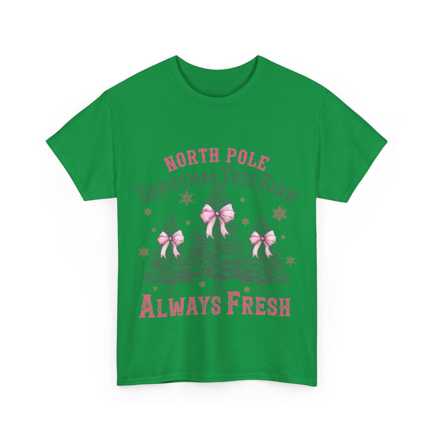 North Pole Christmas Tree Farm Unisex Heavy Cotton Tee – Always Fresh Holiday Shirt