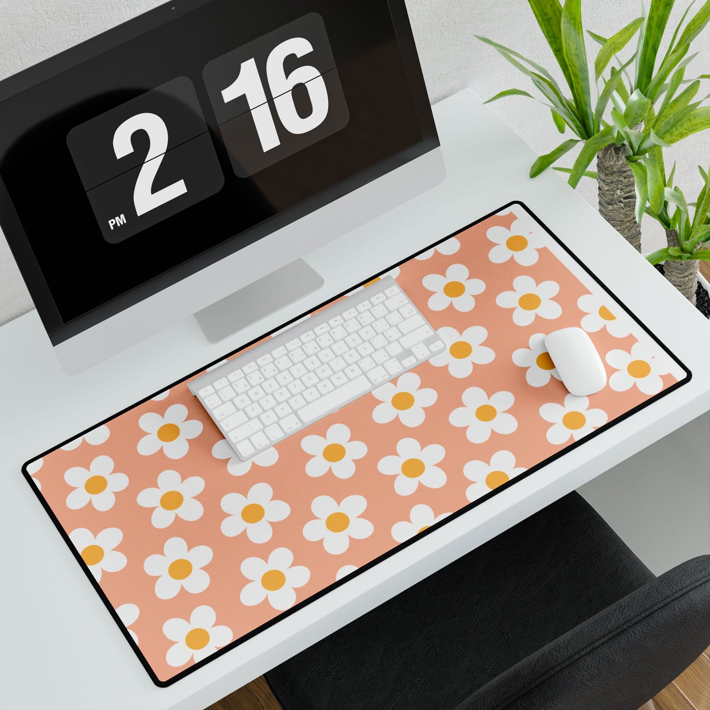 Desk Mats Floral Peach