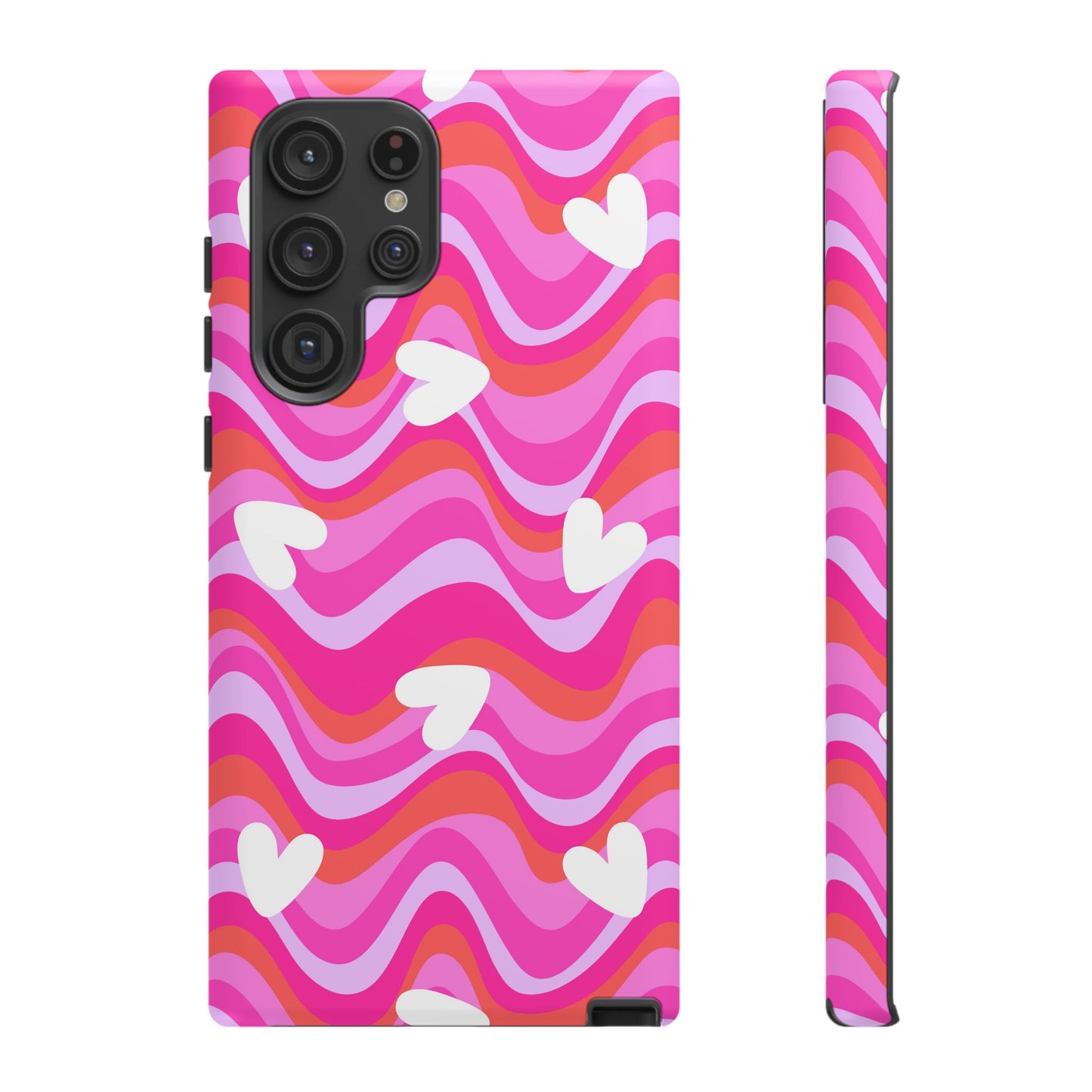 Colorful Heart Pattern Phone Case - Tough Cases