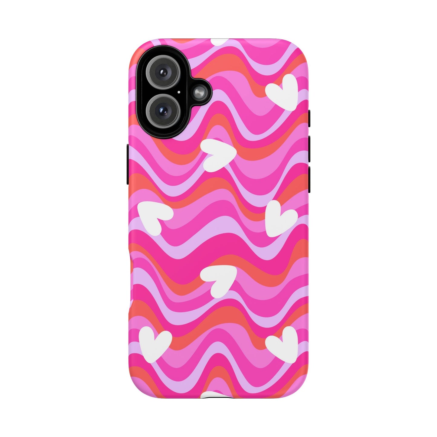 Colorful Heart Pattern Phone Case - Tough Cases