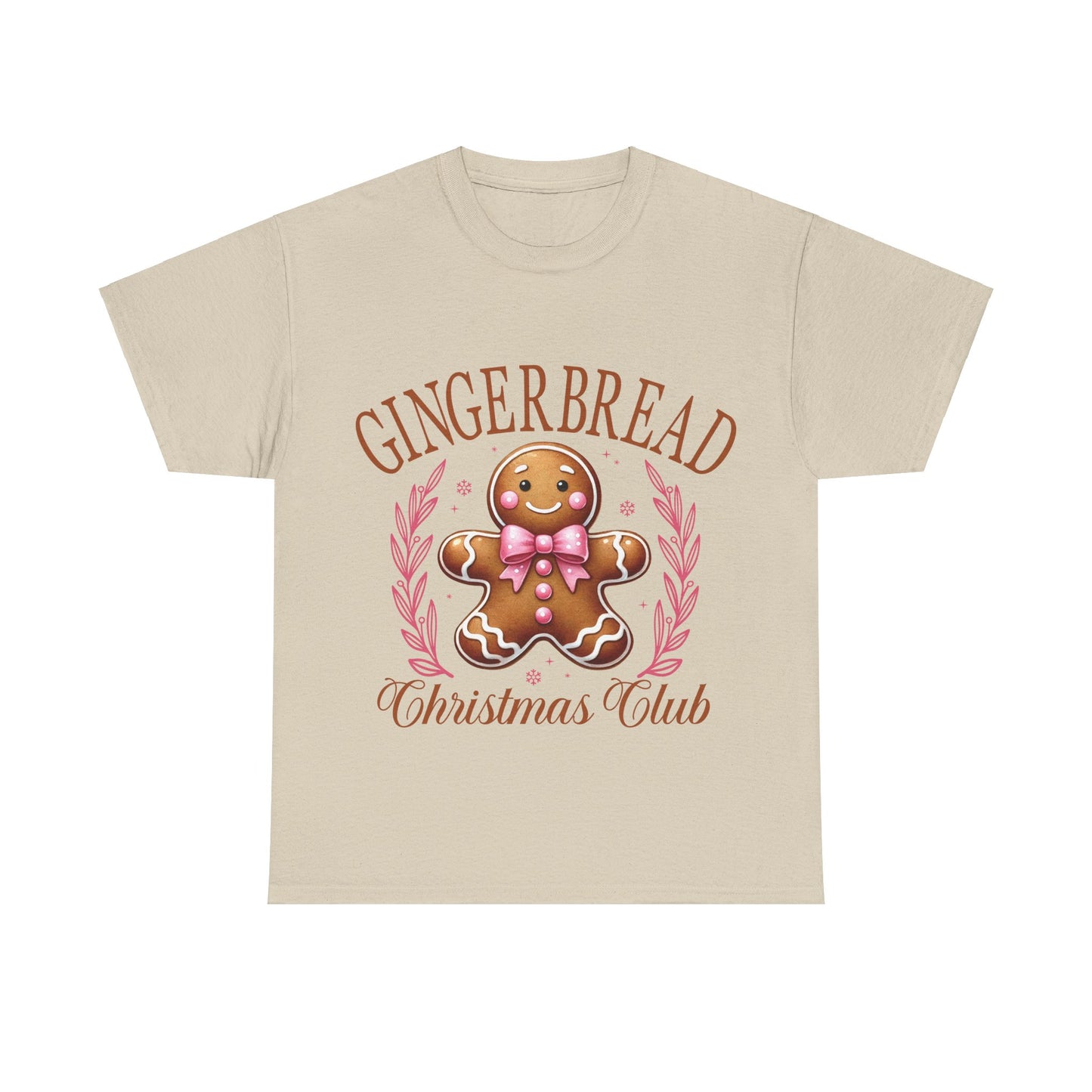 Gingerbread Club Unisex Heavy Cotton Tee – Perfect for Holiday Cheer!