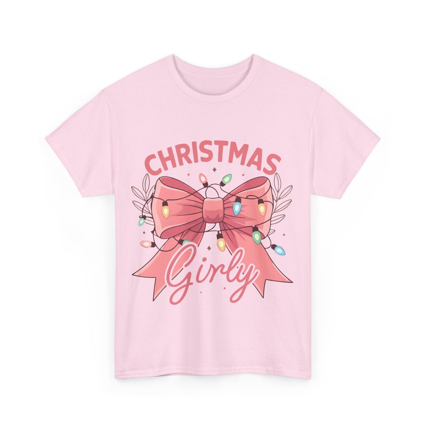 Cute Christmas Bow Unisex Heavy Cotton Tee