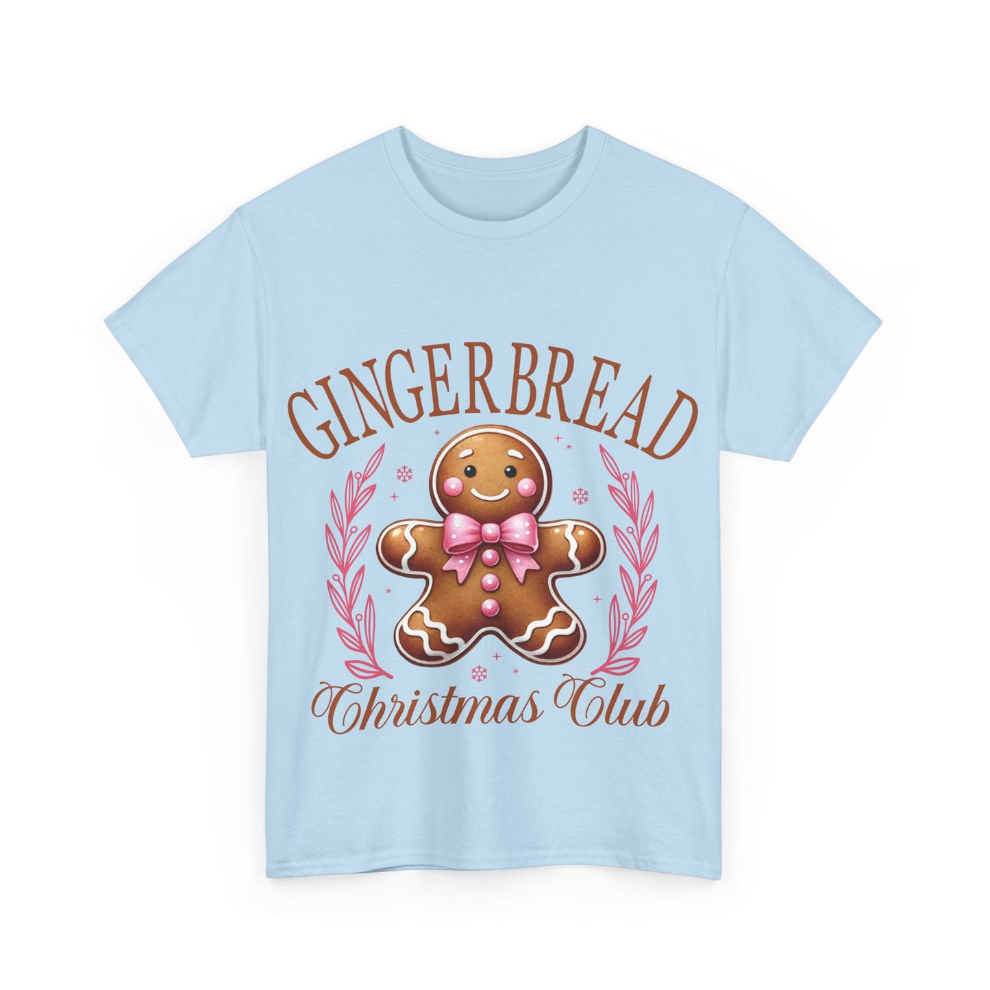 Gingerbread Club Unisex Heavy Cotton Tee – Perfect for Holiday Cheer!