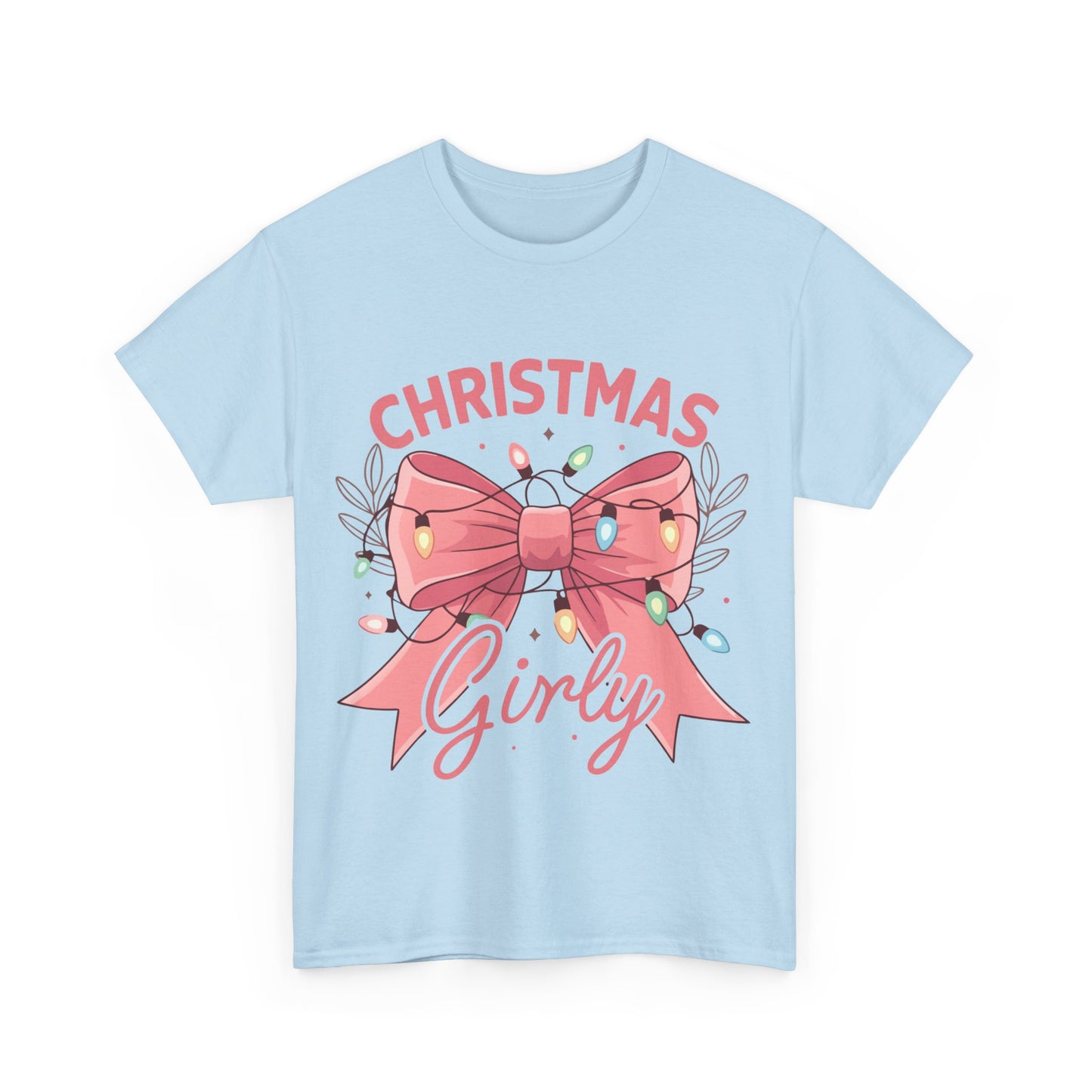 Cute Christmas Bow Unisex Heavy Cotton Tee