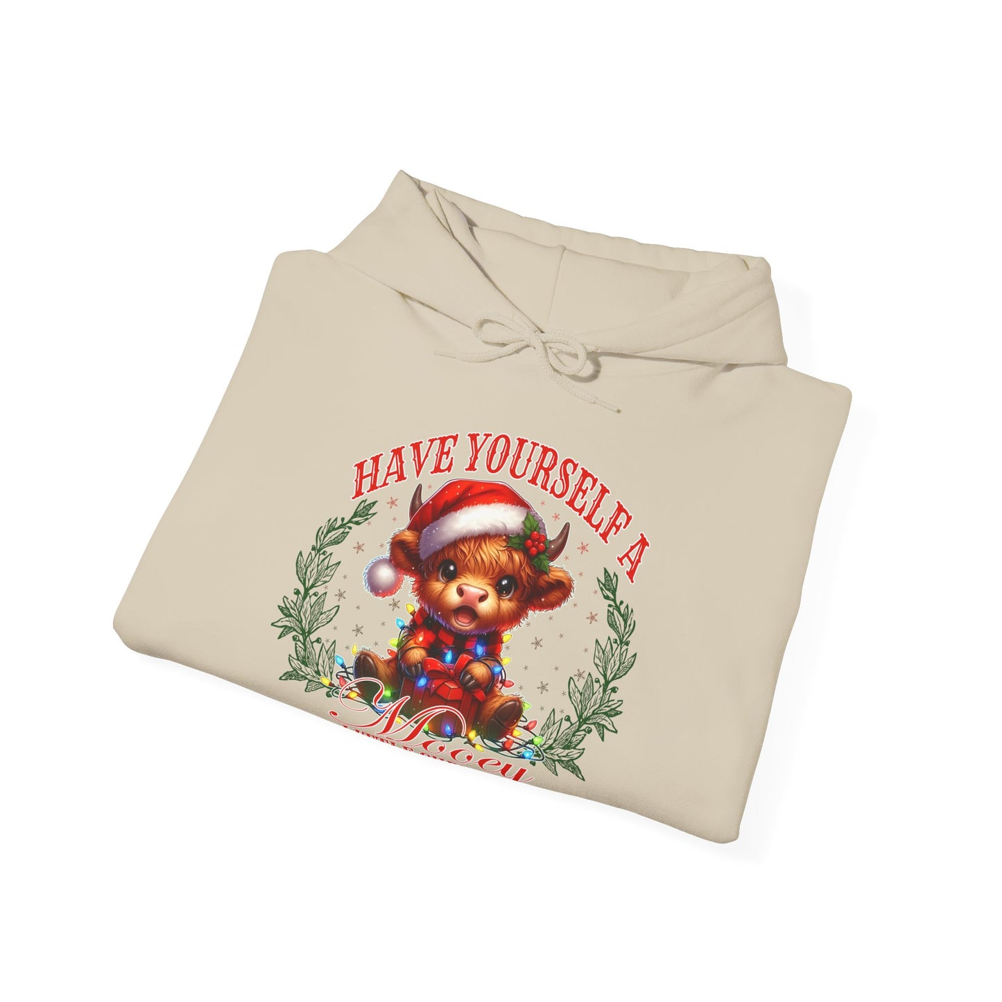 Festive Unisex Hoodie - "Have You Seen A Mooey?" Christmas Sweatshirt