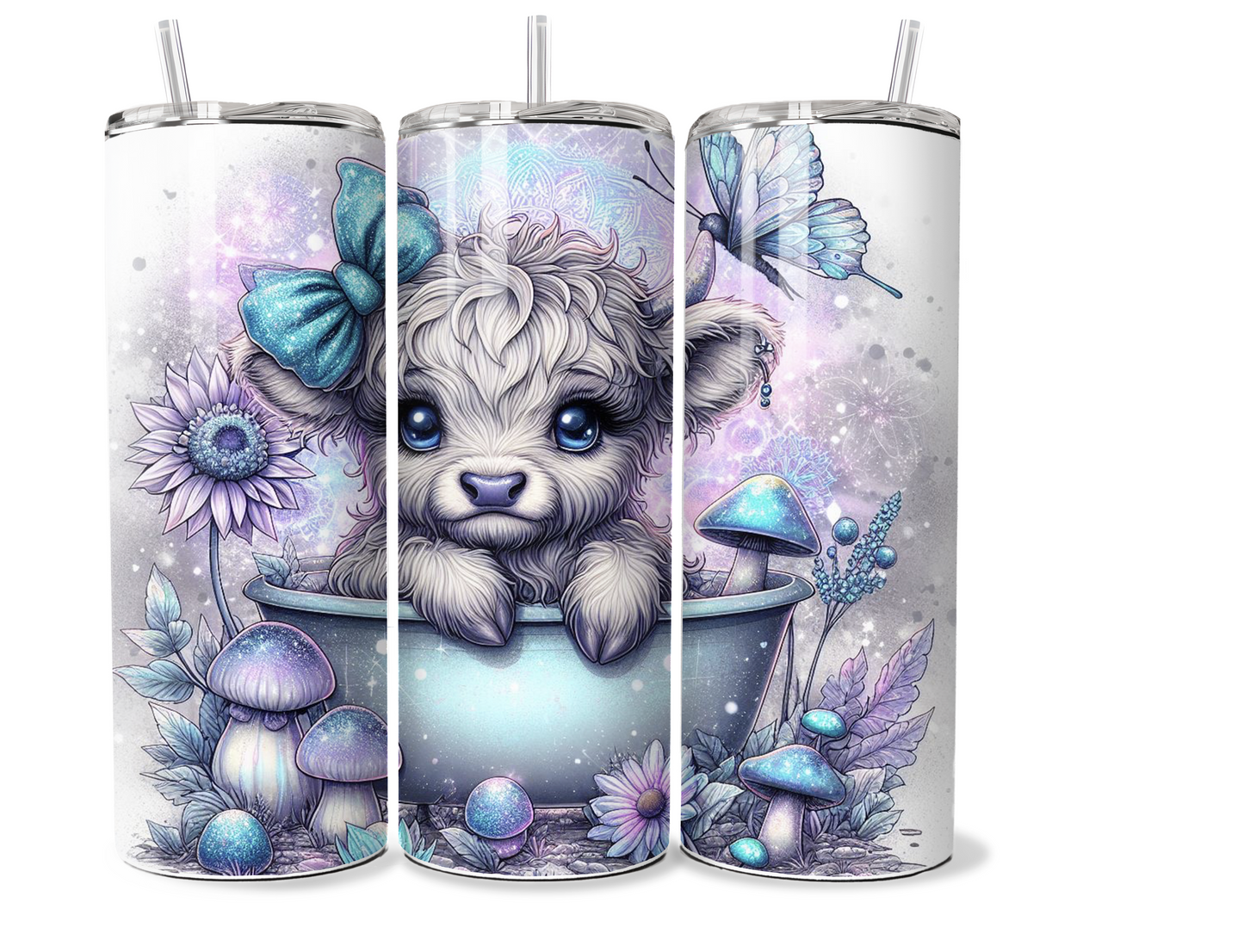 20 oz stainless steel double walled Tumbler, Highland cow