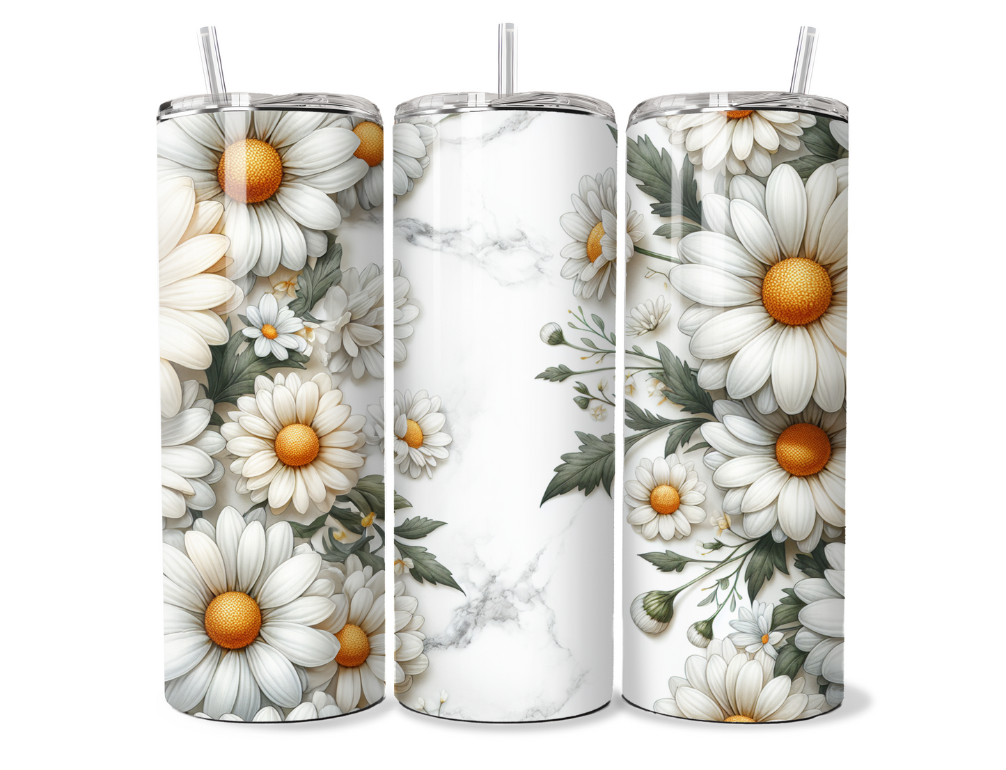 20oz Floral design metal tumbler, drinkware