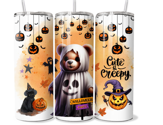 Halloween bear 20 oz stainless steel double walled Tumbler