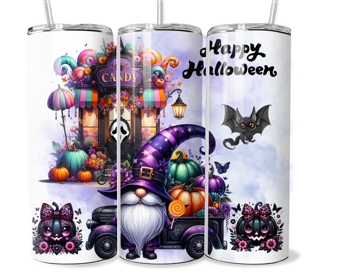 Halloween Gnome 20 oz stainless steel double walled Tumbler