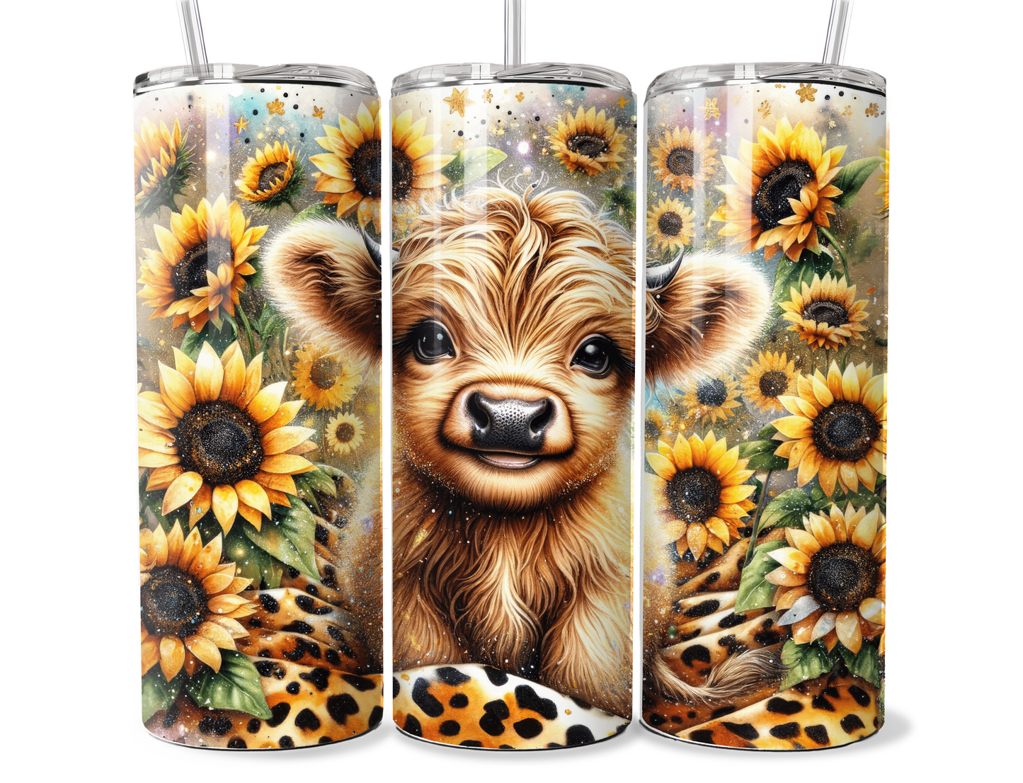 20 oz Highland Cow Tumbler, Metal insulated tumbler