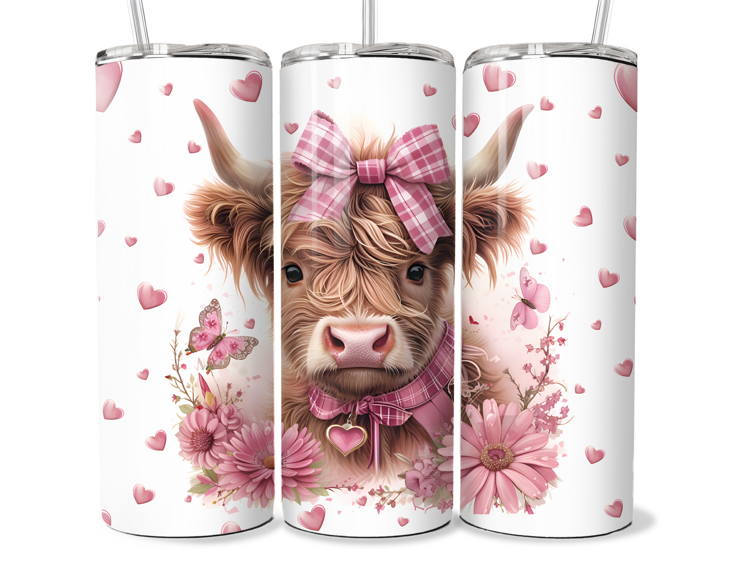 20 oz Highland Cow Tumbler, Metal insulated tumbler