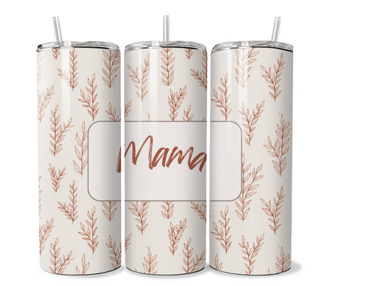 20 oz stainless steel double walled Tumbler, Boho mama design